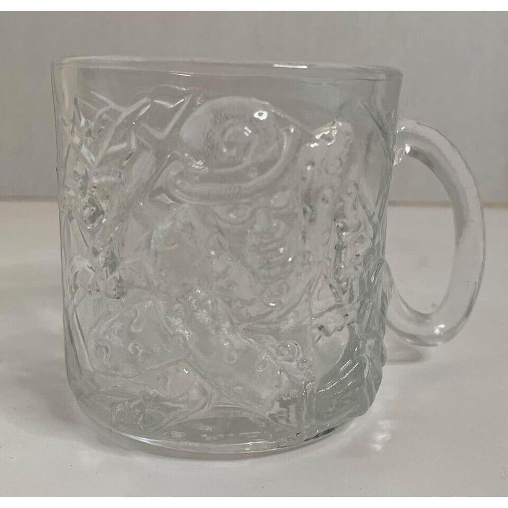 Vintage 1995 McDonald's Glass Coffee Cup Mug RIDDLER DC Comics BATMAN FOREVER